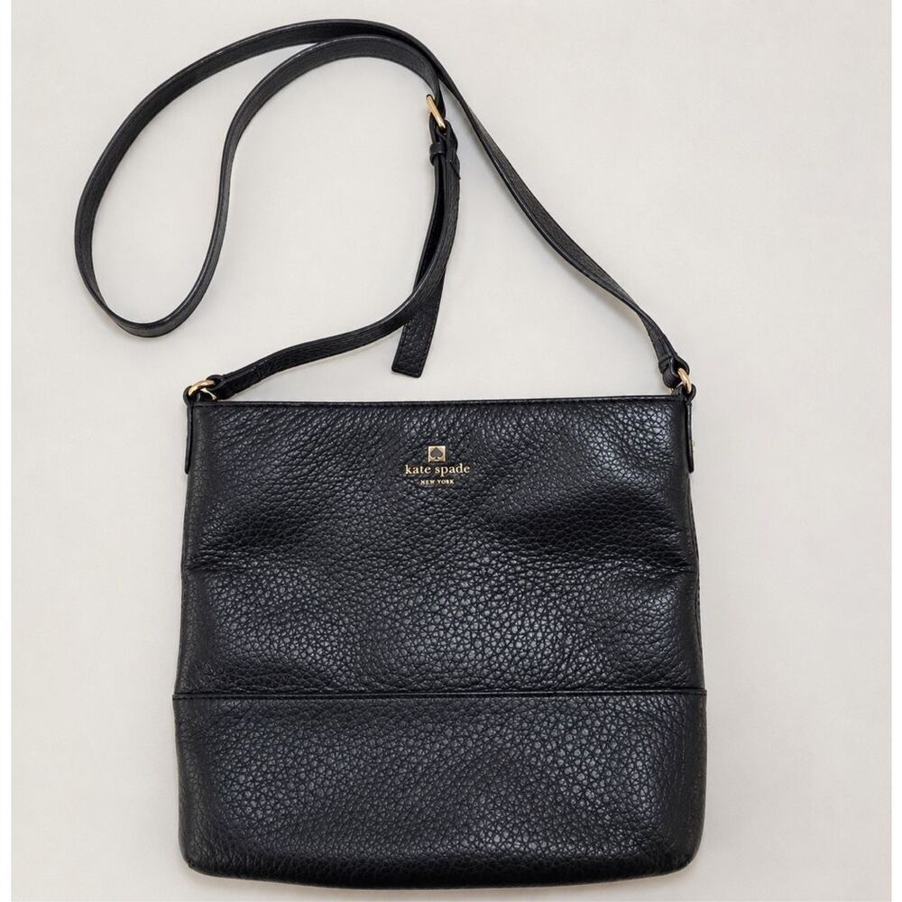 Kate Spade Southport Avenue Cora Crossbody in Black Pebbled Leather